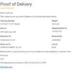 delivery proof of delivery